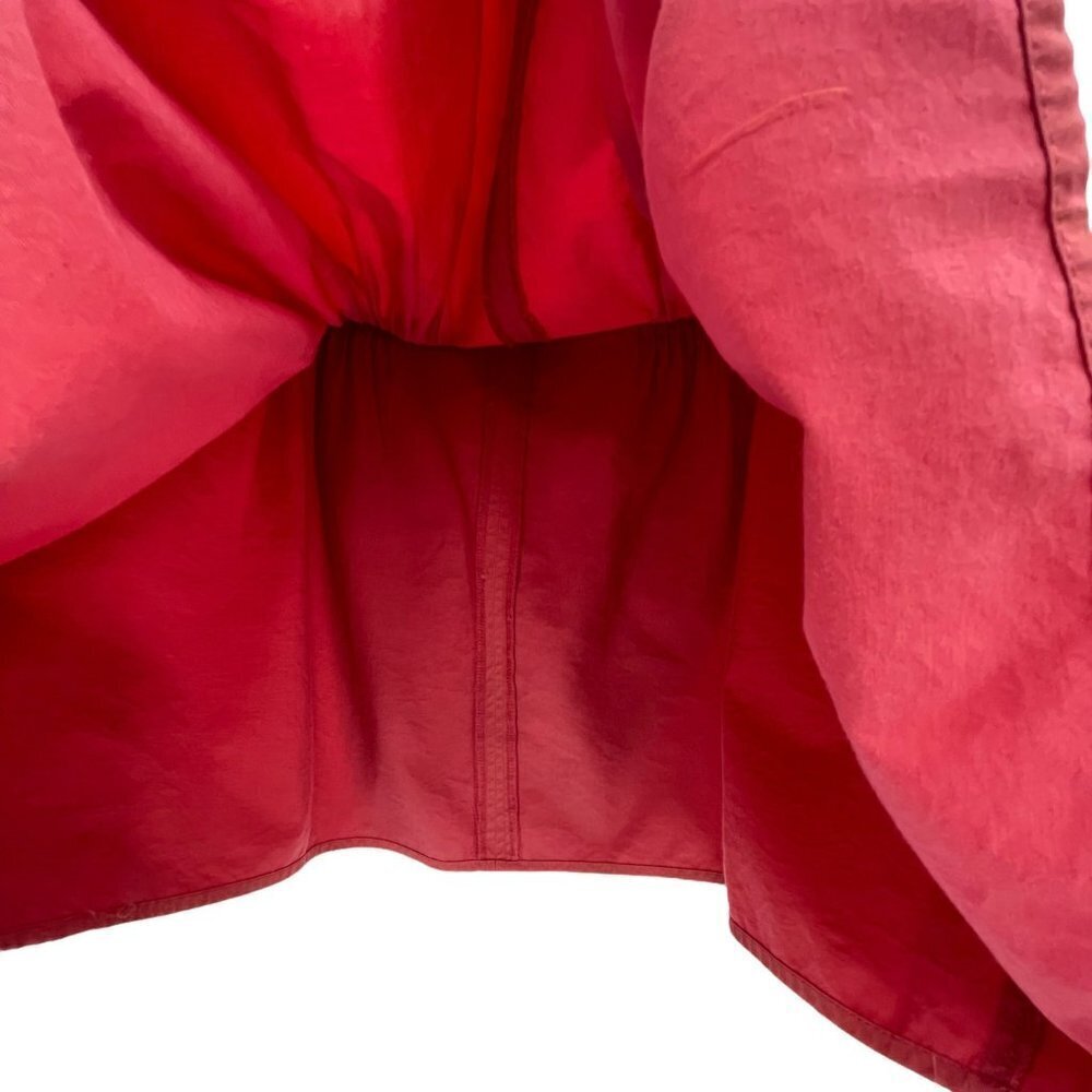 Anthropologie x Sitwell Pleated Mini Skirt Salmon Pink Nylon Cotton Made USA 10 - Picture 5 of 9